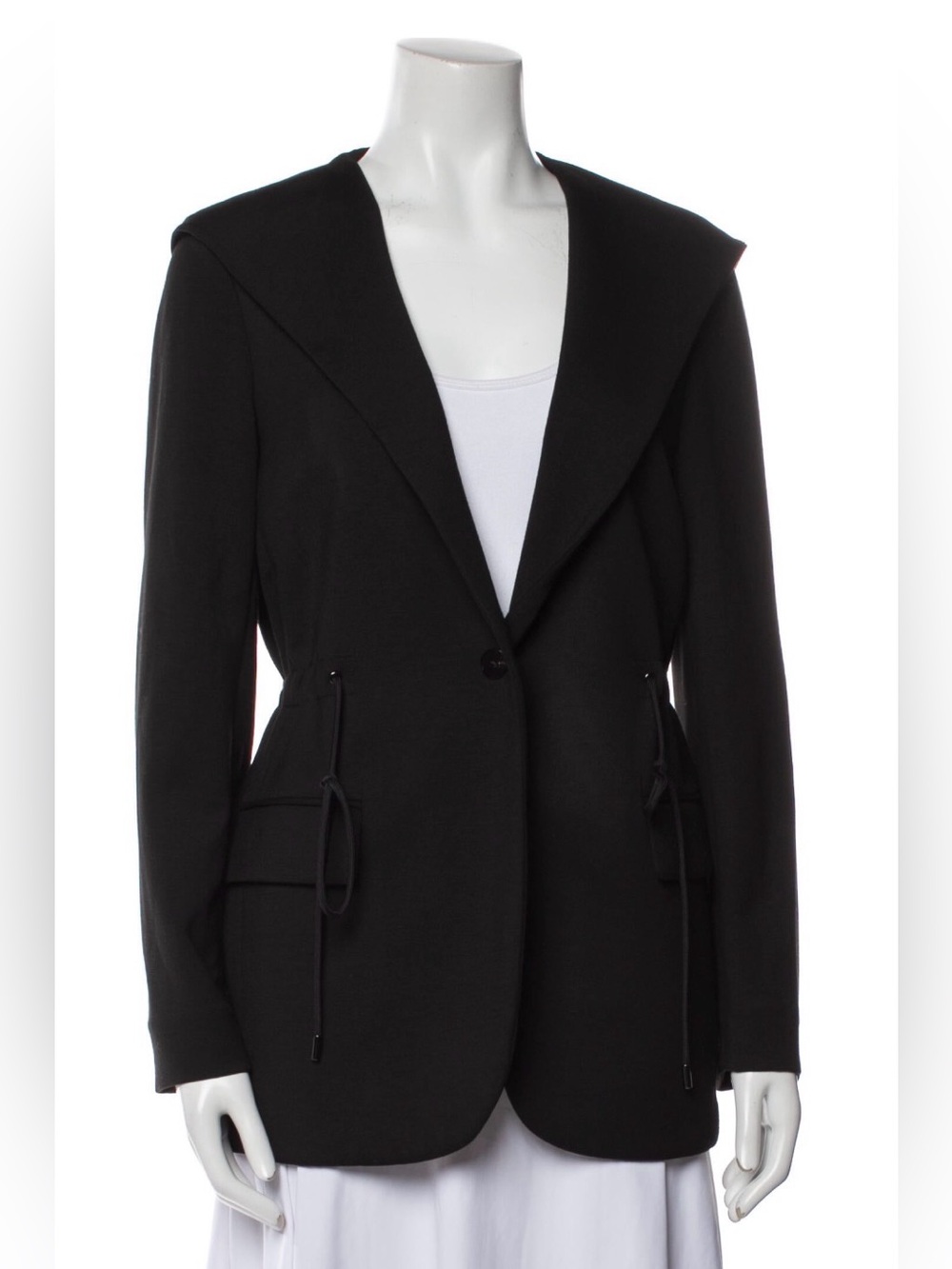 Theory Black Hooded Blazer Jacket sz Small
